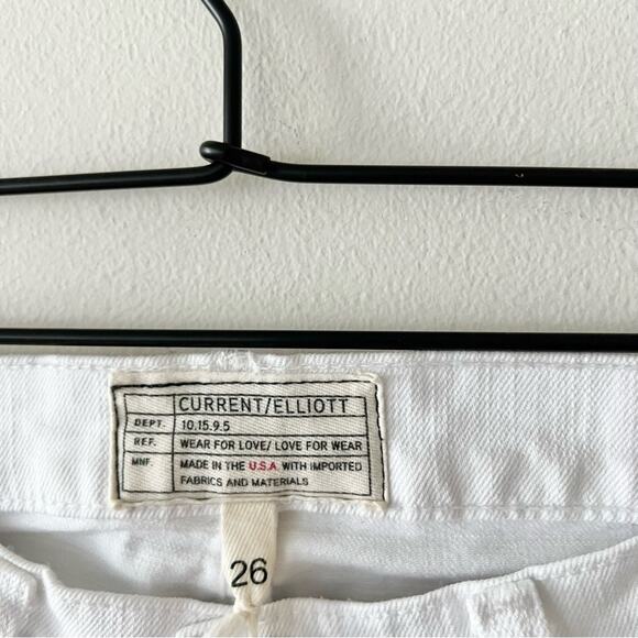 Current/Elliott Stiletto Skinny Jeans in Sugar Knee Destroy Raw Hem - Picture 5 of 8